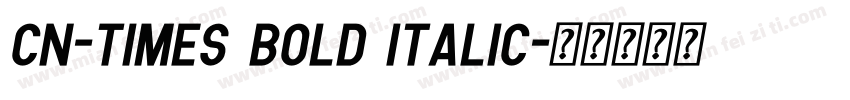 CN-Times Bold Italic字体转换